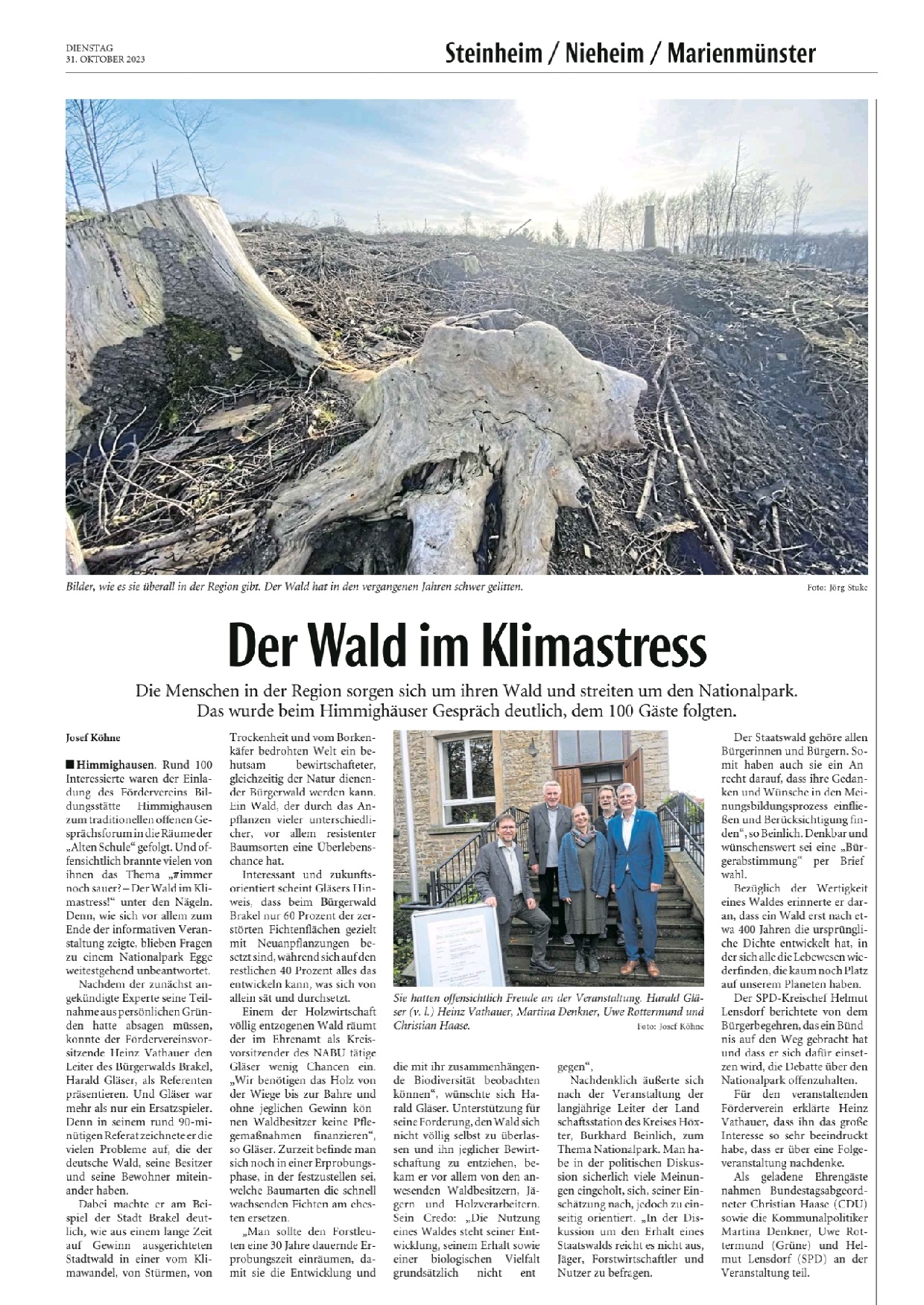 Zeitungsartikel Neue Westfälische 31.10.20223